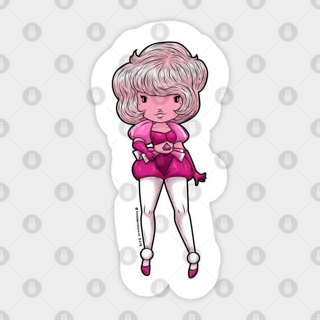 Pink Diamond Sticker by SpacebatDesigns 